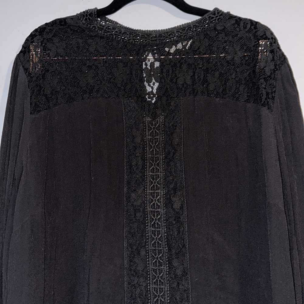 Lace and crochet trim top